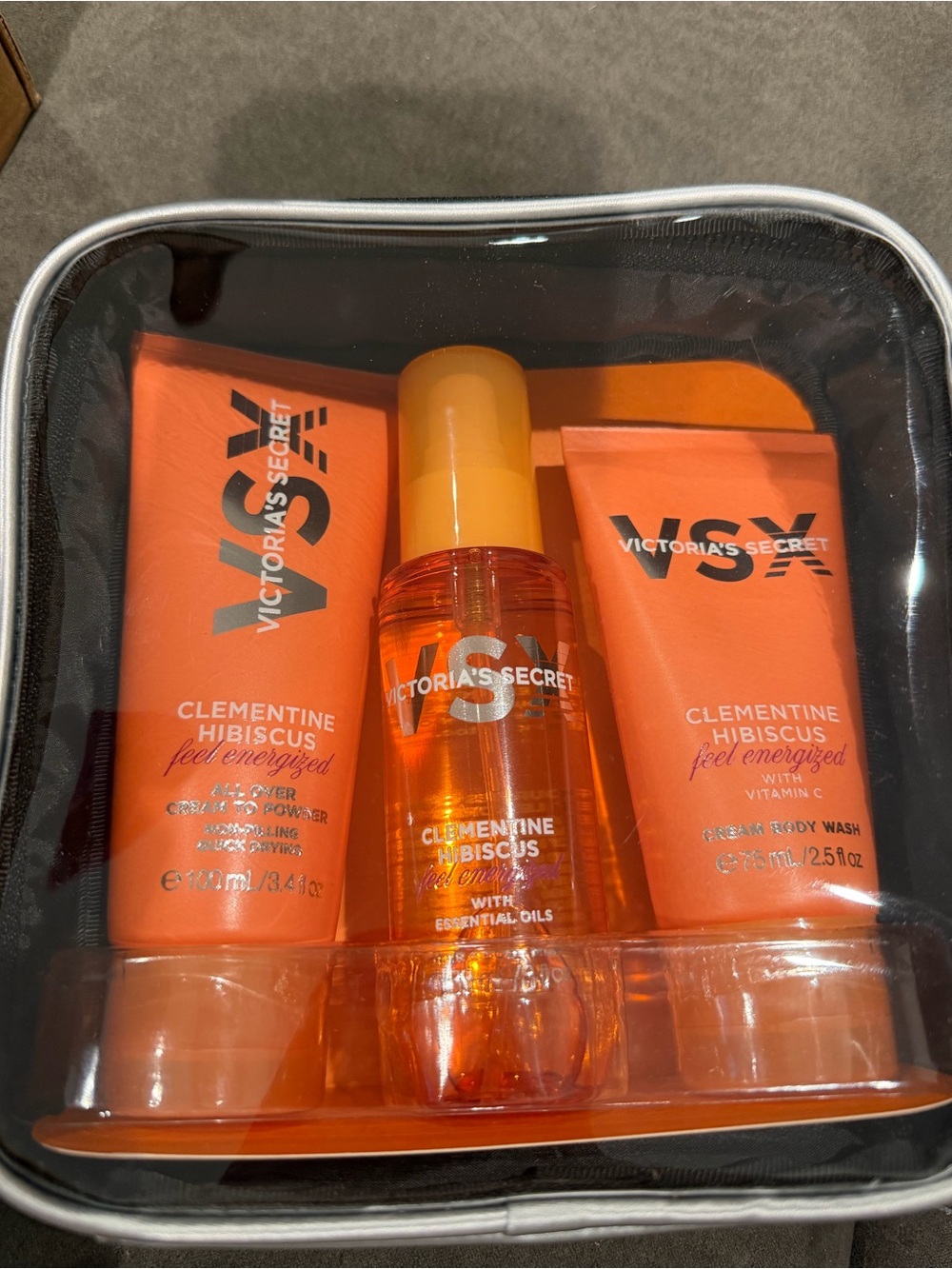 Victoria's Secret Clementine Hibiscus Skincare Trio
